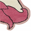 Linon Unicorn Shaped Hand Tufted Accent Rug in Pink