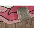 Linon Unicorn Shaped Hand Tufted Accent Rug in Pink