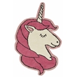 Linon Unicorn Shaped Hand Tufted Accent Rug in Pink