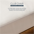 Linon Panama Club Chair with Beige Cushions in Brown Oil Finished Acacia Wood