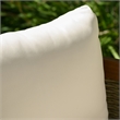 Linon Panama Club Chair with Beige Cushions in Brown Oil Finished Acacia Wood