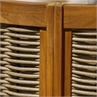 Linon Panama Loveseat & Table Set with Beige Cushions in Brown Acacia Wood