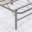 Linon Lowell Full Folding Platform Mattress Base in Grey Powder Coated Steel