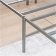 Linon Lowell Full Folding Platform Mattress Base in Grey Powder Coated Steel