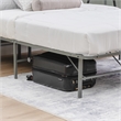 Linon Lowell Full Folding Platform Mattress Base in Grey Powder Coated Steel