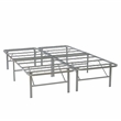 Linon Lowell Full Folding Platform Mattress Base in Grey Powder Coated Steel