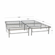Linon Lowell King Folding Platform Mattress Base in Grey Powder Coated Steel