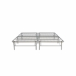 Linon Lowell King Folding Platform Mattress Base in Grey Powder Coated Steel