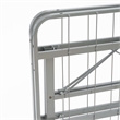Linon Lowell King Folding Platform Mattress Base in Grey Powder Coated Steel