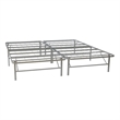 Linon Lowell King Folding Platform Mattress Base in Grey Powder Coated Steel