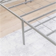 Linon Lowell Queen Folding Platform Mattress Base in Grey Powder Coated Steel