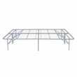 Linon Lowell Queen Folding Platform Mattress Base in Grey Powder Coated Steel