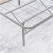 Linon Lowell Queen Folding Platform Mattress Base in Grey Powder Coated Steel