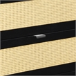 Linon Winnie Jewelry Armoire 5 Drawers/Cane Front Panels in Black Painted Wood