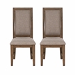 Linon Carver 5 Pce Extendable Dining Set with 4 Upholstered Chairs in Brown Wood