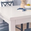 Linon Nico 5 Pce Counter Dining Set White Table/4 Graphite Gray Chairs in Wood