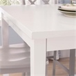 Linon Nico 5 Pce Counter Dining Set White Table/4 Light Gray Chairs in Wood