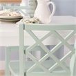 Linon Nico 5 Pce Counter Dining Set White Table/4 Mint Green Chairs in Wood