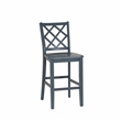 Linon Nico 3 Pce Counter Dining Set White Table/2 Chairs in Graphine Gray Wood