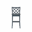 Linon Nico 3 Pce Counter Dining Set White Table/2 Chairs in Graphine Gray Wood