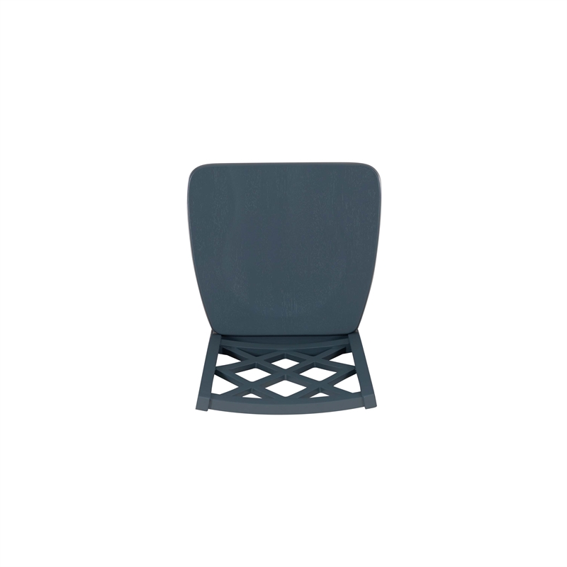 Linon Nico 3 Pce Counter Dining Set White Table/2 Chairs in Graphine Gray Wood