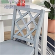 Linon Nico 3 Pce Counter Dining Set White Table/2 Chairs in Light Gray Wood