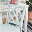 Linon Nico 3 Pce Counter Dining Set White Table/2 Mint Green Chairs in Wood