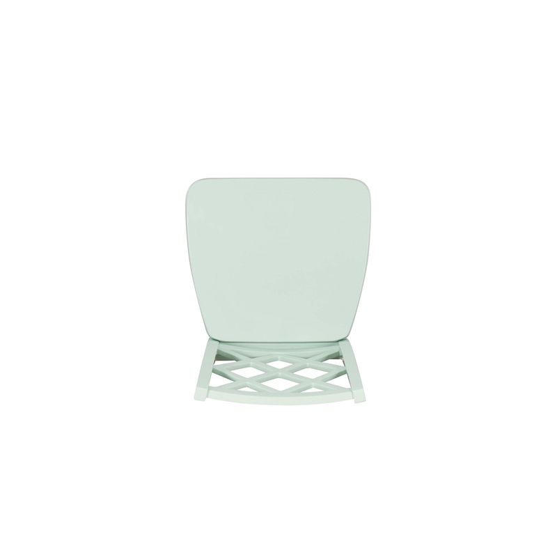 Linon Nico 3 Pce Counter Dining Set White Table/2 Mint Green Chairs in Wood