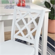 Linon Nico 3 Pce Counter Dining Set Table with Storage/2 Chairs in White Wood