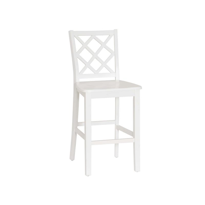 Linon Nico 3 Pce Counter Dining Set Table with Storage/2 Chairs in White Wood