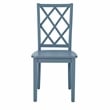 Linon Nico 5 Piece Dining Set White Round Table/4 Gray Chairs in Solid Wood
