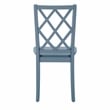 Linon Nico 5 Piece Dining Set White Round Table/4 Gray Chairs in Solid Wood