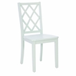 Linon Nico 5 Pce Dining Set White Round Table/4 Mint Green Chairs in Solid Wood