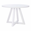 Linon Nico 5 Pce Dining Set Round Table/4 Lattice Back Chairs in White Wood