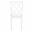 Linon Nico 5 Pce Dining Set Round Table/4 Lattice Back Chairs in White Wood