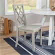 Linon Nico 5 Piece Dining Set White Table/4 Multi Color Chairs in Solid Wood