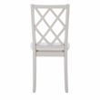 Linon Nico 5 Pce Dining Set White Table/4 Light Gray Lattice Back Chairs in Wood