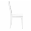 Linon Nico 5 Pce Dining Set Table and 4 Lattice Back Chairs in Pure White Wood