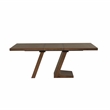 Linon Carver Extendable Dining Table with Thick Modern Styled Legs in Brown Wood