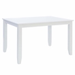 Linon Nico 5 Pce Dining Set with White Table/4 Lattice Back Chairs in Gray Wood