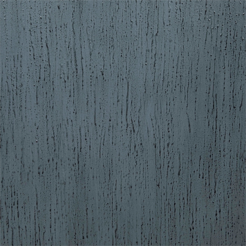 Linon Kelcey Storage Cabinet with Lattice Design on Two Glass Doors in Grey Wood