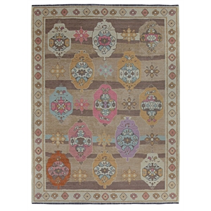 Linon Logan Adana Polyester 2' X 3' Accent Rug in Brown and Beige