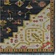 Linon Logan Gazia Polyester 2' X 3' Accent Rug in Black and Ivory