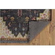 Linon Logan Gazia Polyester 2' X 3' Accent Rug in Black and Ivory