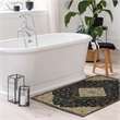 Linon Logan Gazia Polyester 2' X 3' Accent Rug in Black and Ivory