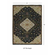Linon Logan Gazia Polyester 2' X 3' Accent Rug in Black and Ivory