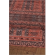 Linon Logan Amaya Polyester 2' X 10' Runner Rug in Red and Black