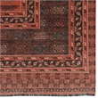 Linon Logan Amaya Polyester 5' X 7' Area Rug in Red and Black