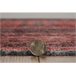 Linon Logan Amaya Polyester 5' X 7' Area Rug in Red and Black