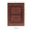 Linon Logan Amaya Polyester 8' X 10' Area Rug in Red and Black